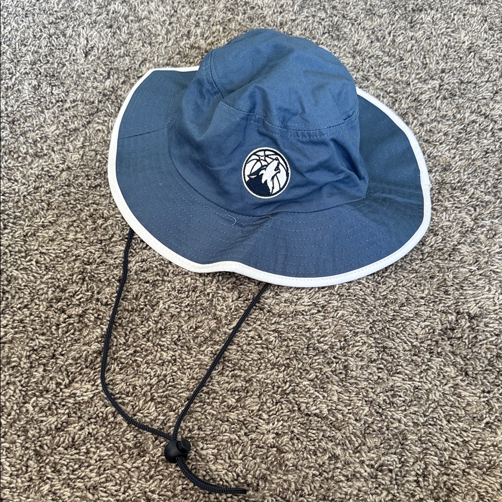 Blue Bucket Hat with Logo